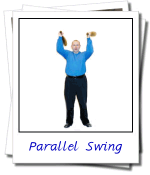 Parallel Swing with Indian Clubs, one of many exercises at Sheffield Indian Club Swingers